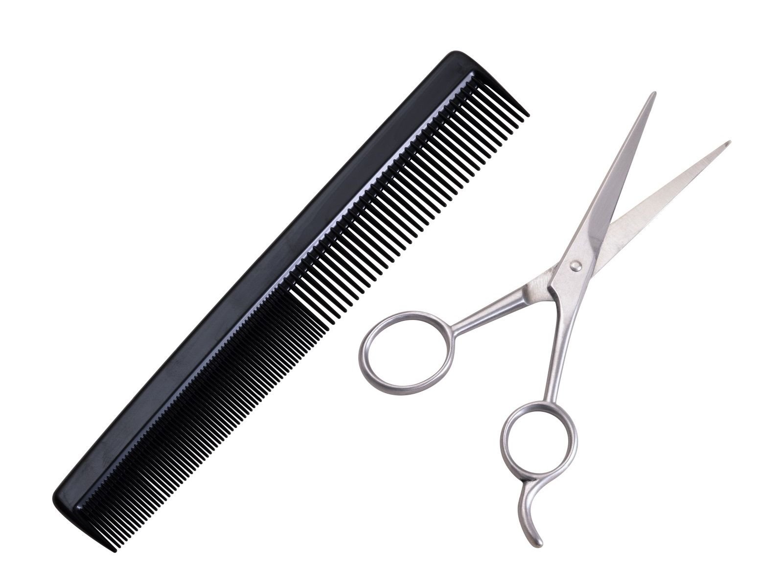 comb and scissors