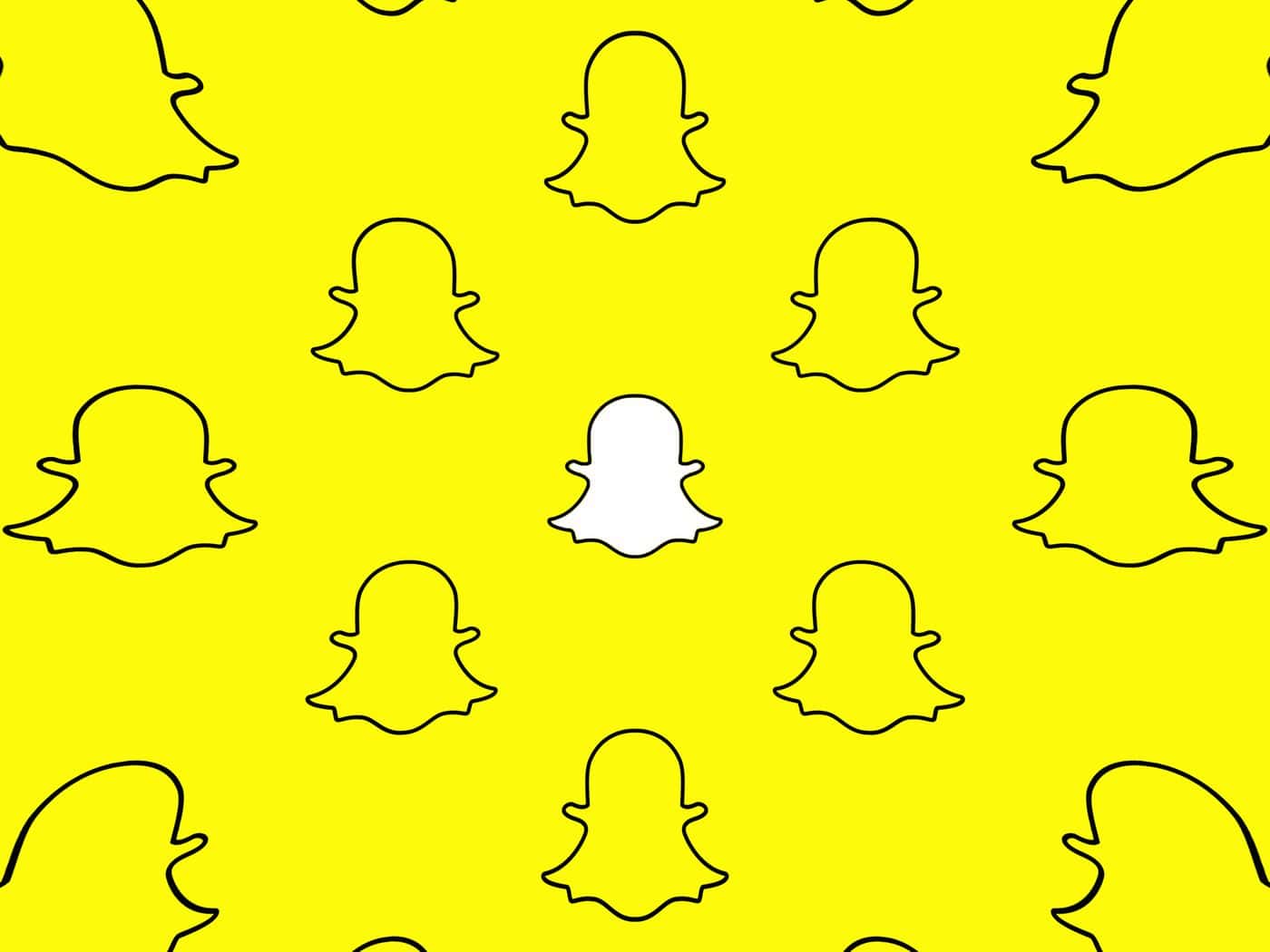snapchat logo white over yellow