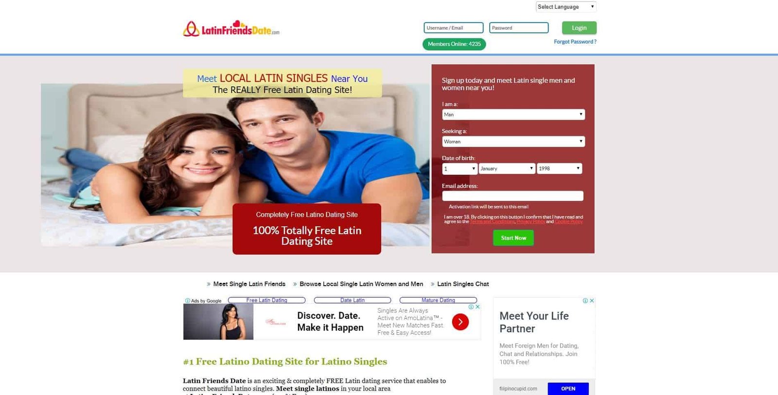 Launched in Peru in , Latin Love Search is a Latino dating site that truly ...