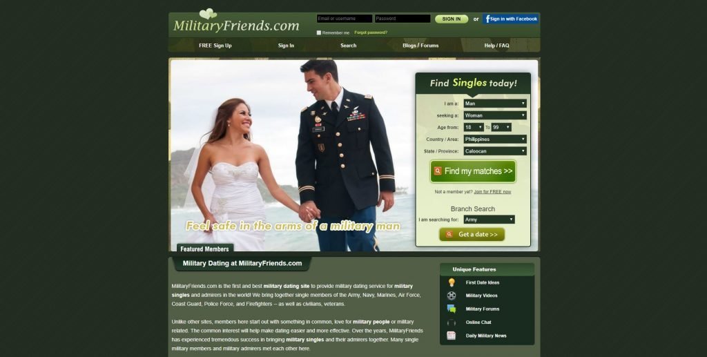 online military dating sites reviews 2018
